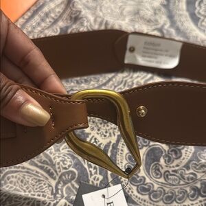 Brown  Belt with Gold Buckle